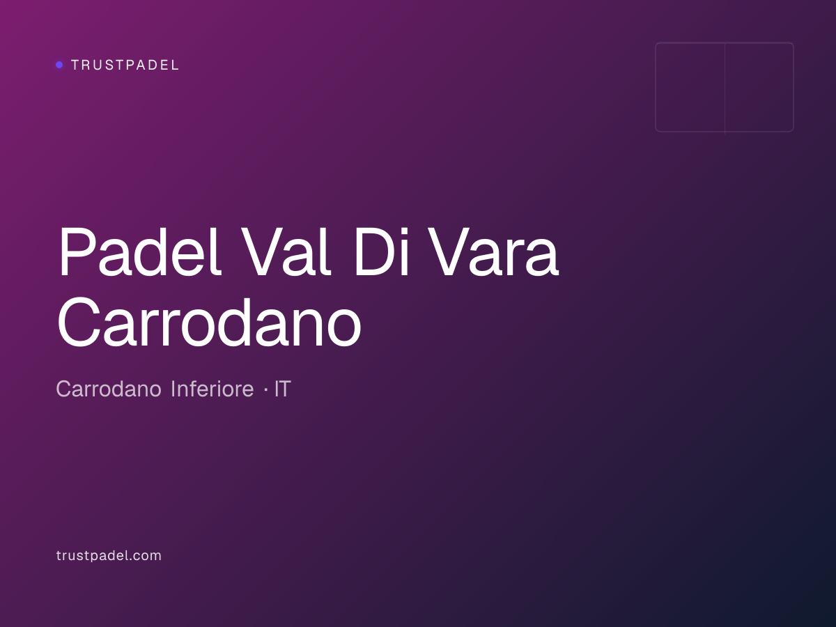 Padel Val Di Vara Carrodano padel club