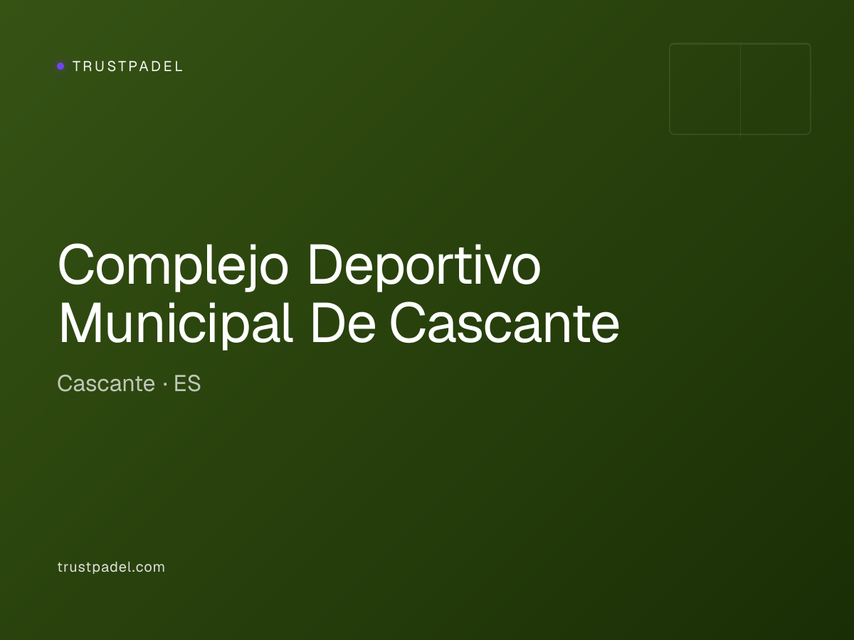 Complejo Deportivo Municipal De Cascante padel club