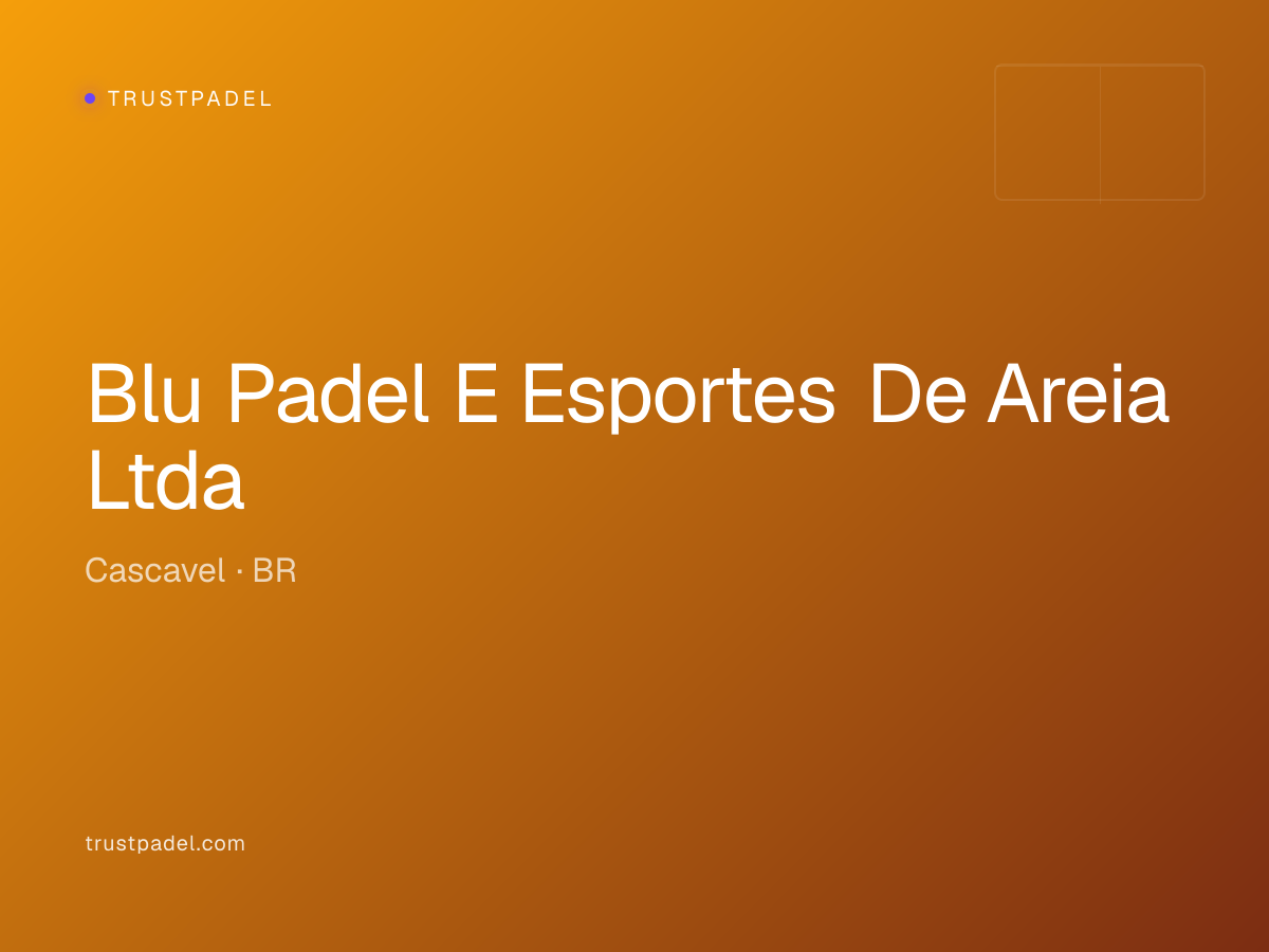 Blu Padel E Esportes De Areia Ltda padel club