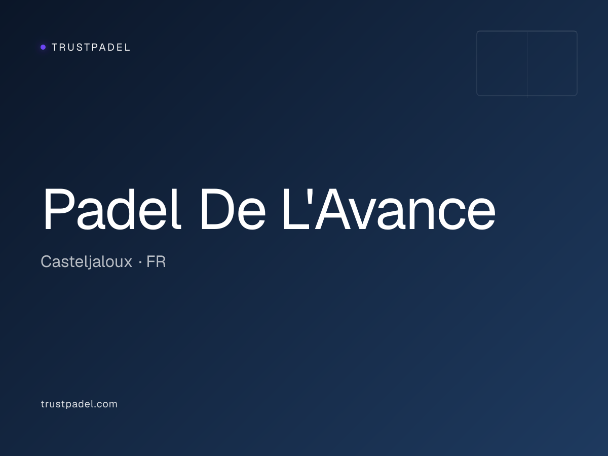 Padel De L'Avance padel club