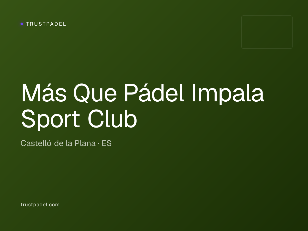 Más Que Pádel Impala Sport Club padel club
