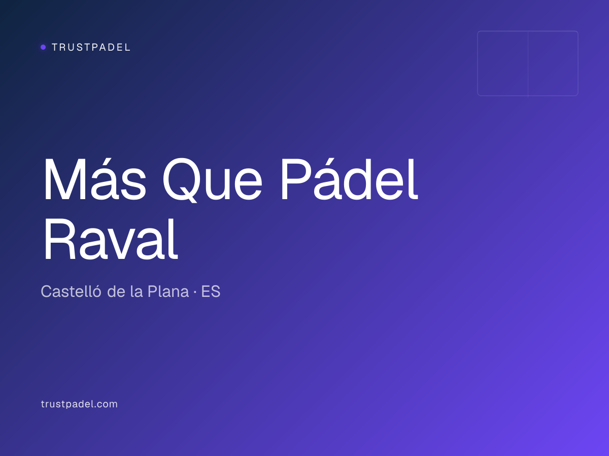 Más Que Pádel Raval padel club