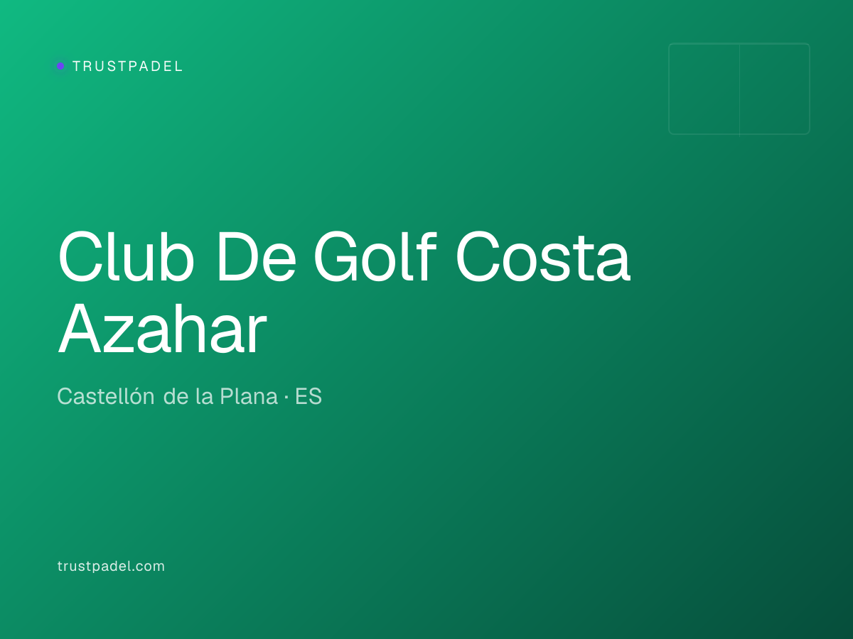 Club De Golf Costa Azahar padel club