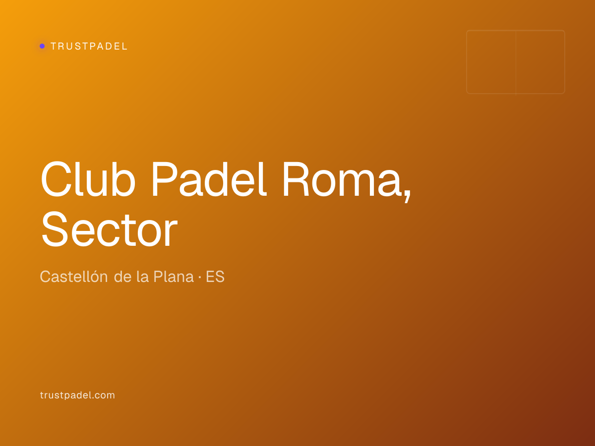 Club Padel Roma, Sector padel club