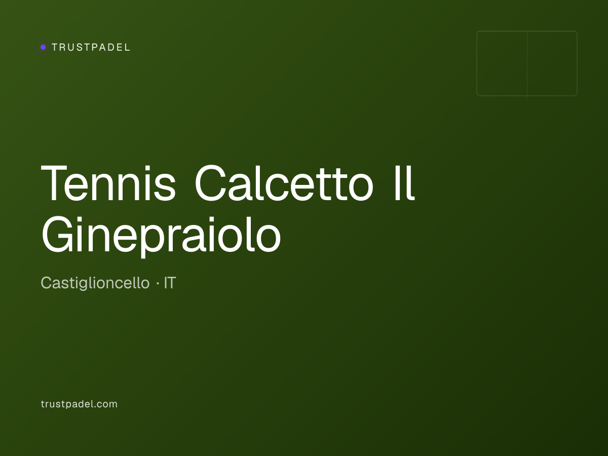 Tennis Calcetto Il Ginepraiolo padel club