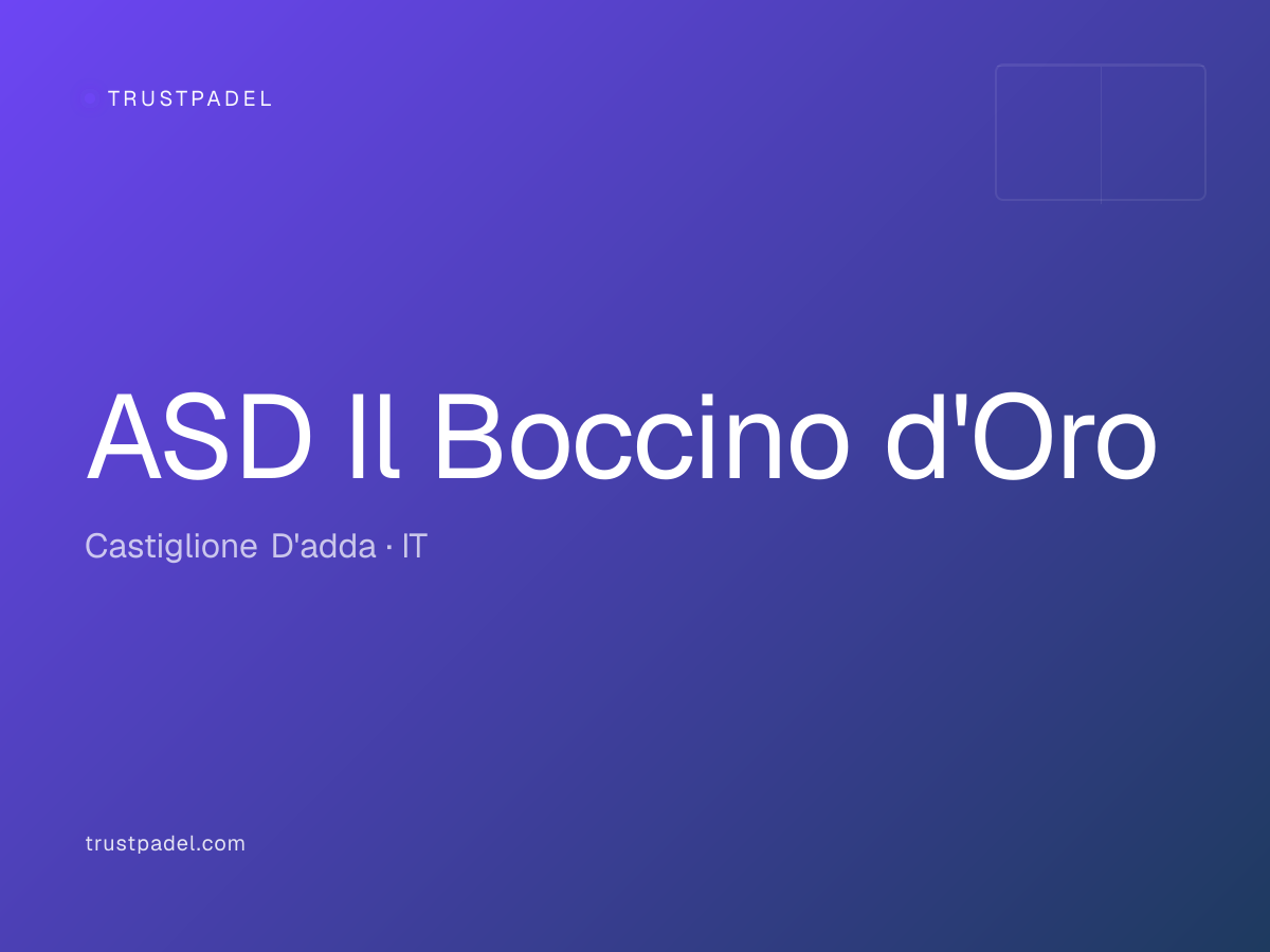 ASD Il Boccino d'Oro padel club