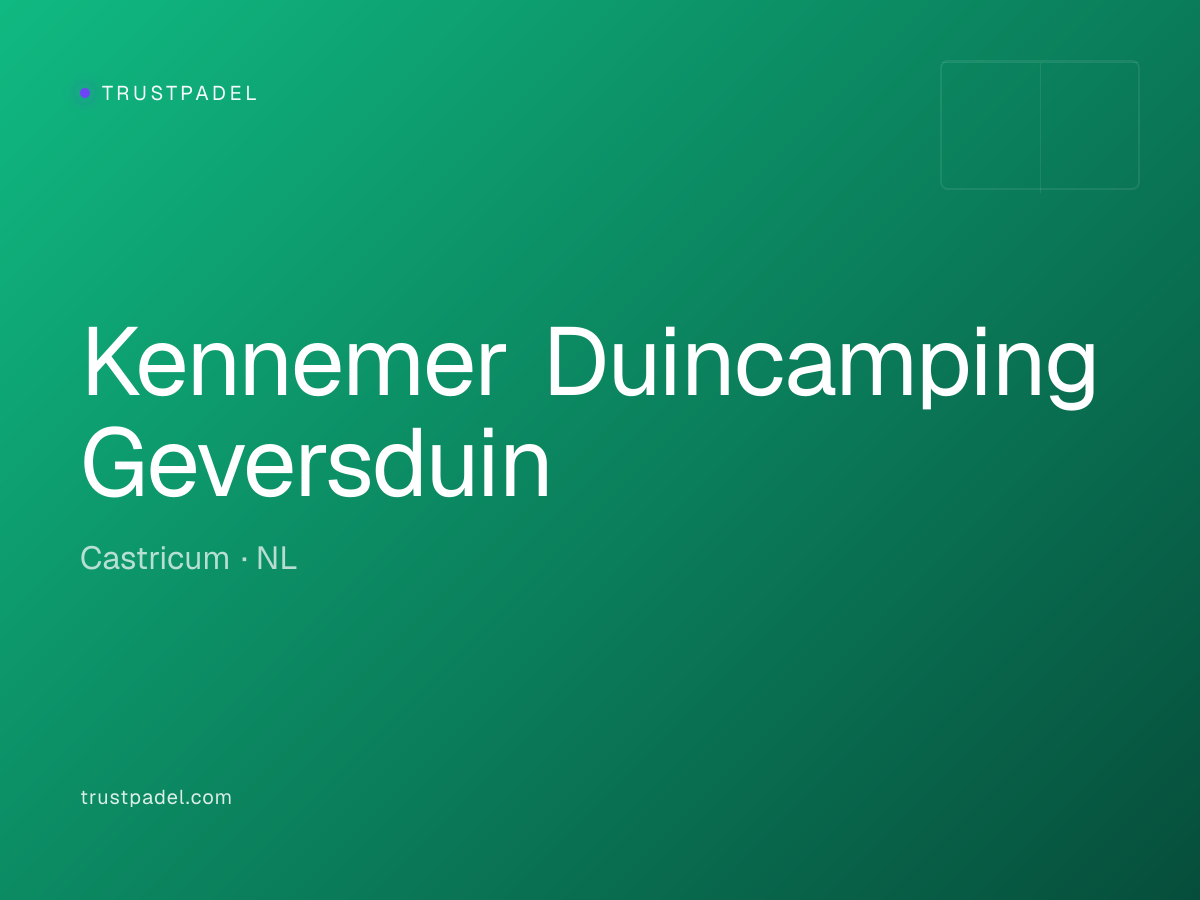 Kennemer Duincamping Geversduin padel club