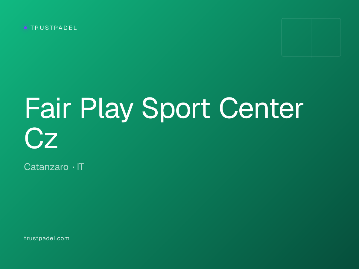 Fair Play Sport Center Cz padel club