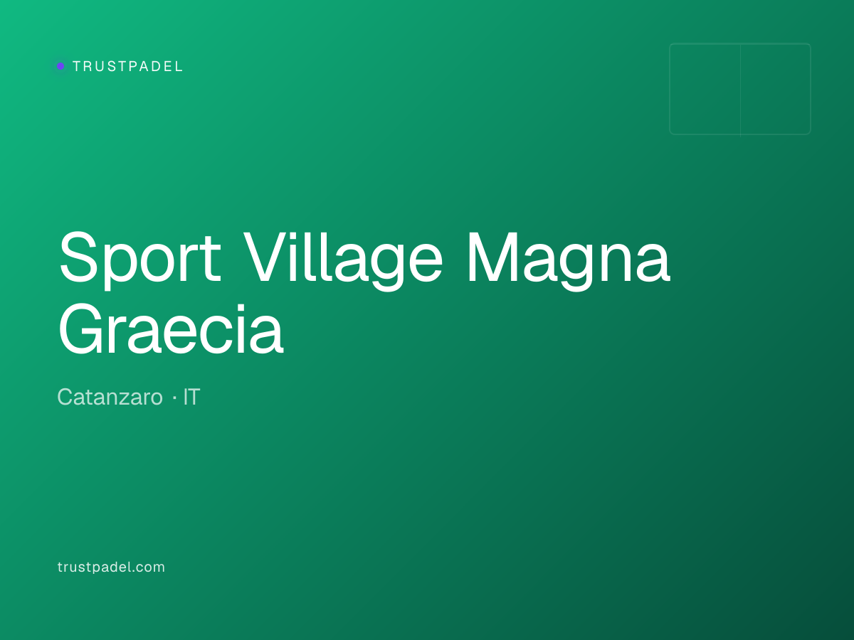Sport Village Magna Graecia padel club
