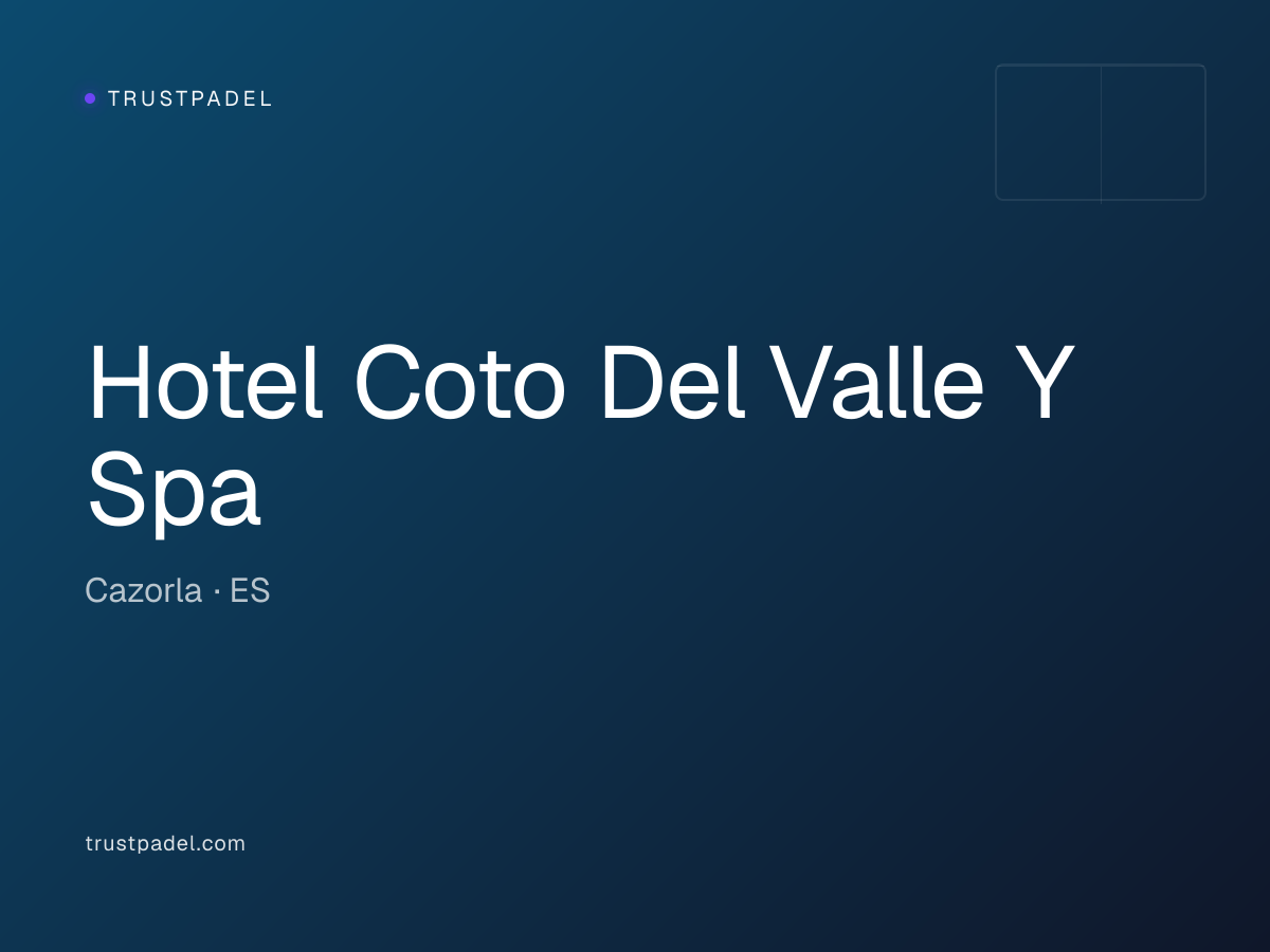Hotel Coto Del Valle Y Spa padel club