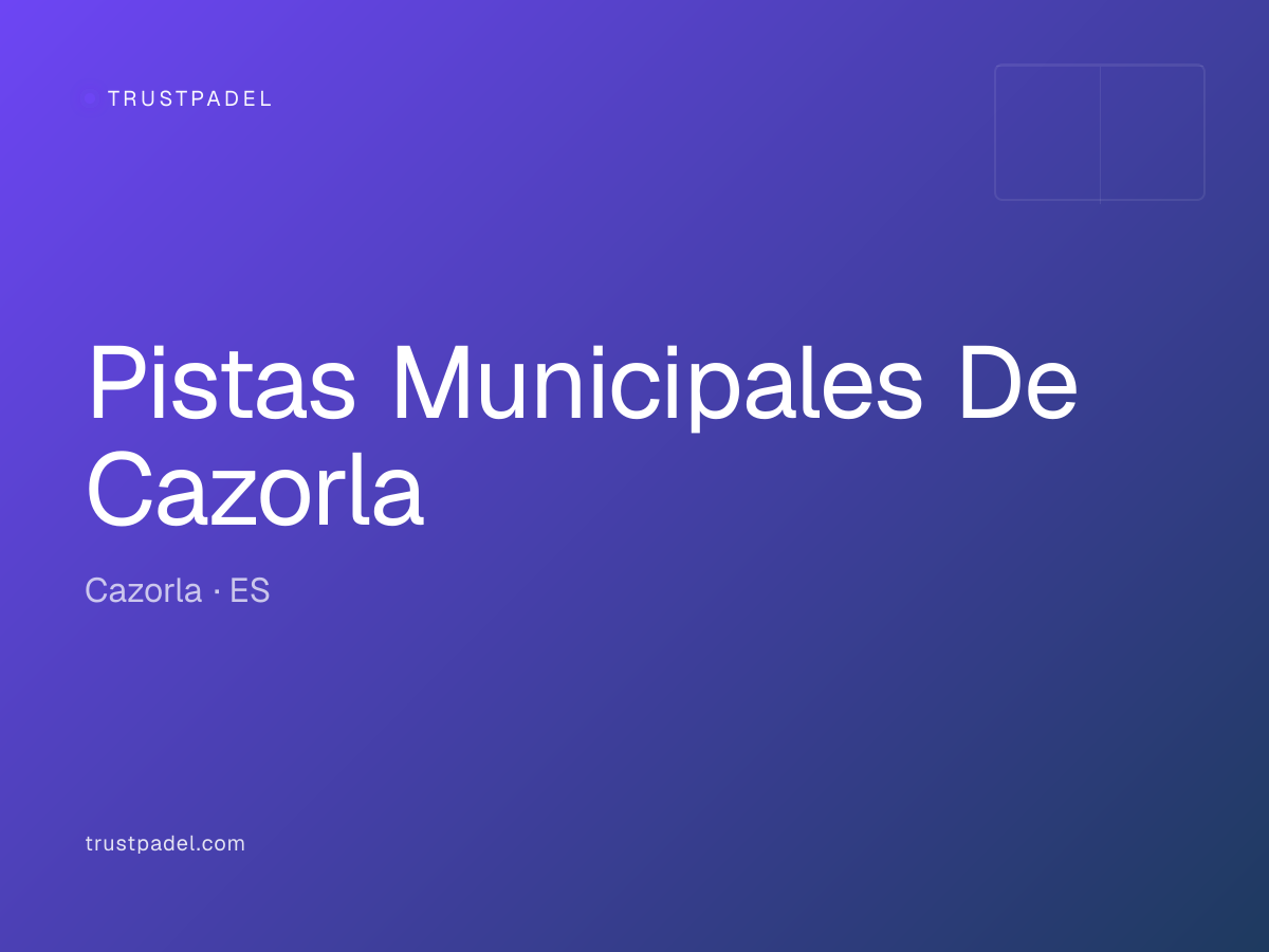 Pistas Municipales De Cazorla padel club