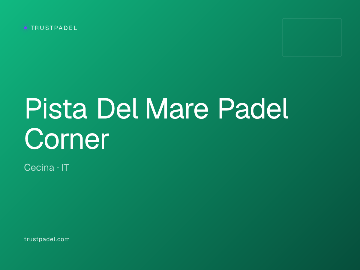 Pista Del Mare Padel Corner padel club