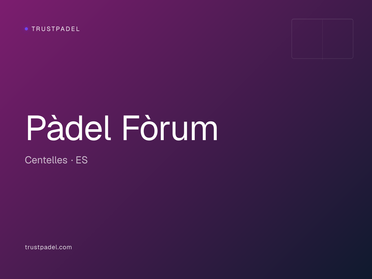 Pàdel Fòrum padel club