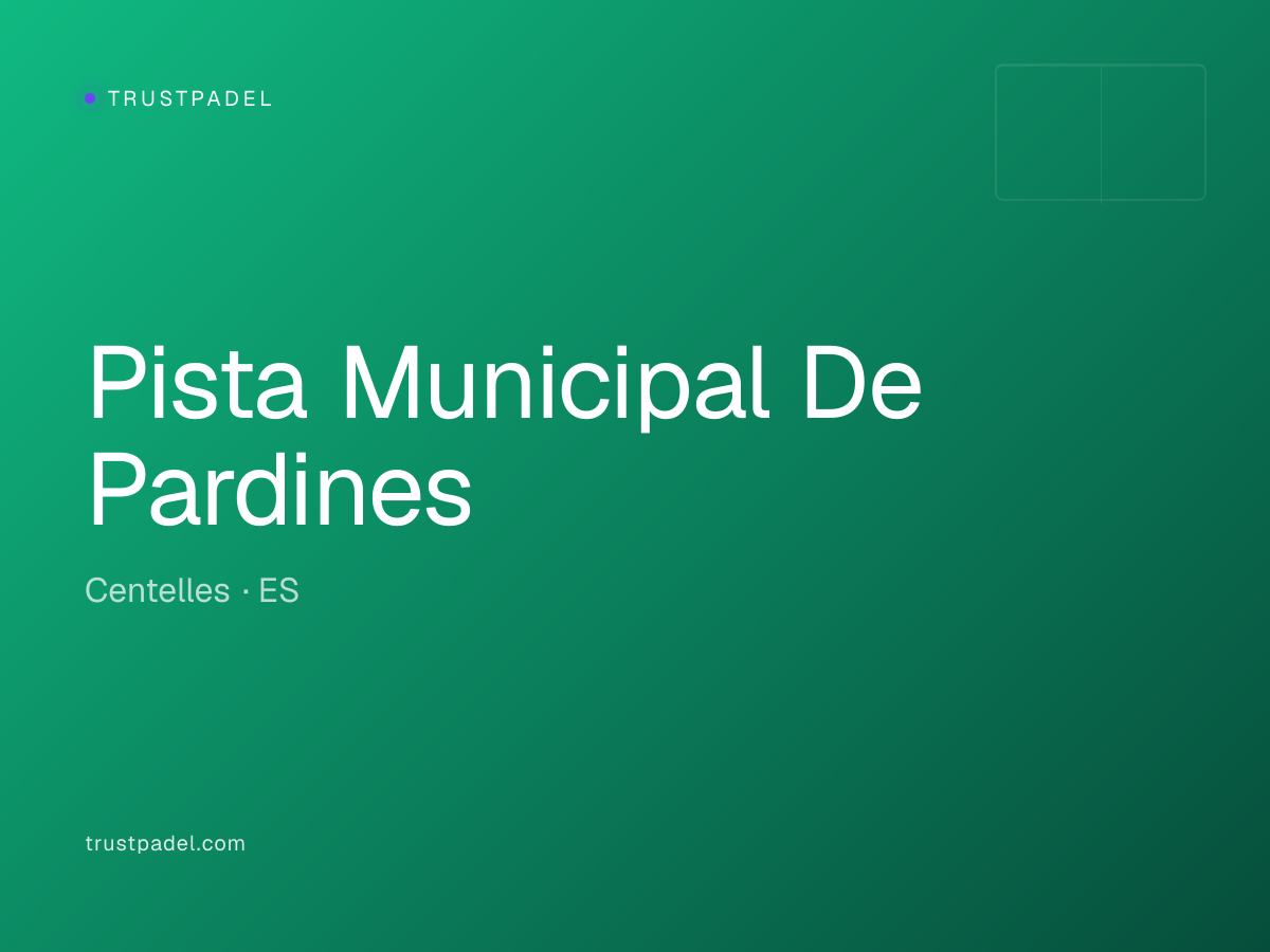 Pista Municipal De Pardines padel club