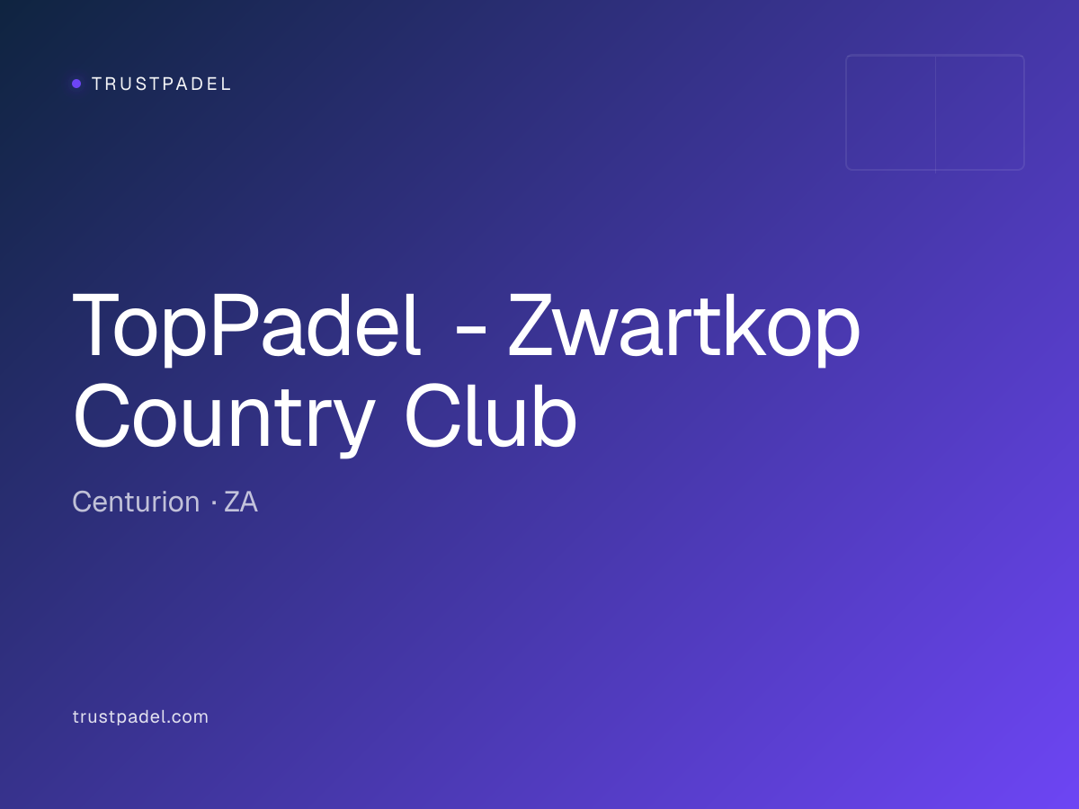 TopPadel - Zwartkop Country Club padel club