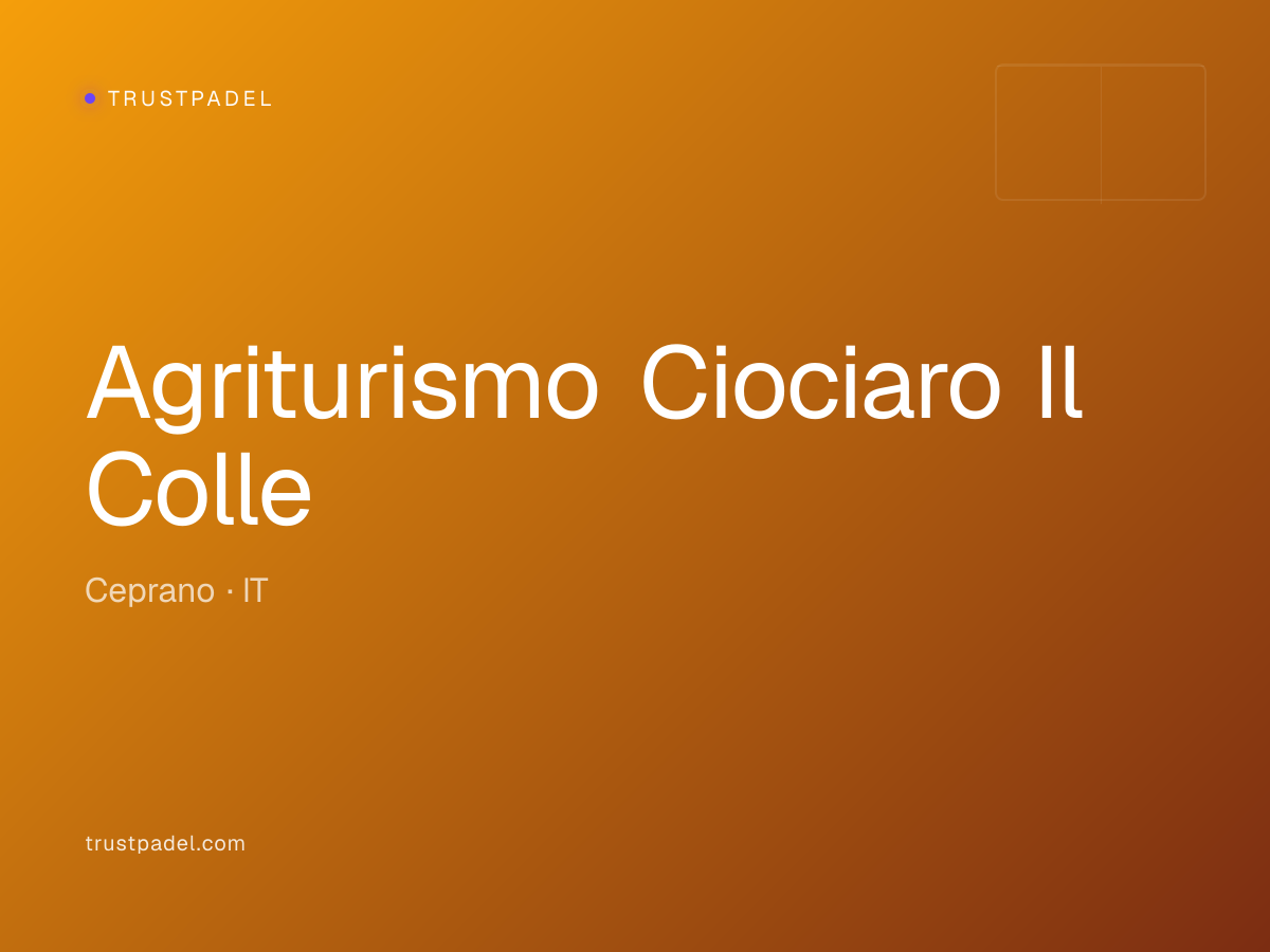 Agriturismo Ciociaro Il Colle padel club