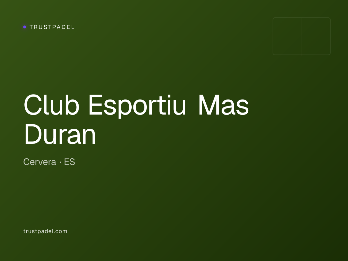 Club Esportiu Mas Duran padel club