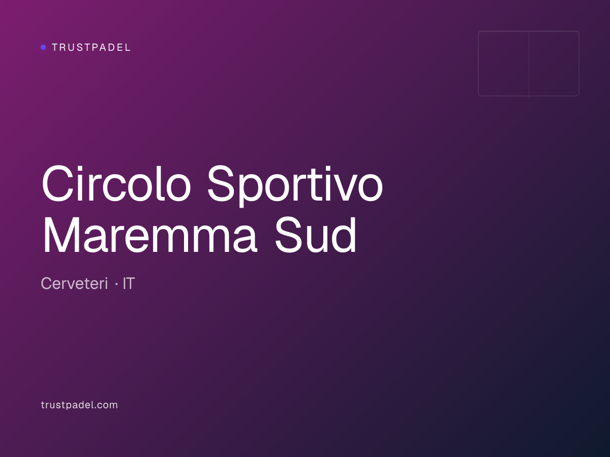 Circolo Sportivo Maremma Sud padel club
