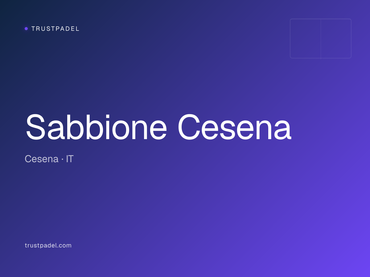 Sabbione Cesena padel club
