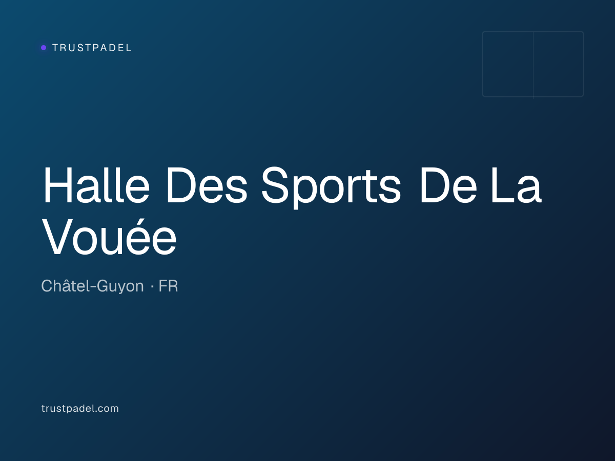 Halle Des Sports De La Vouée padel club