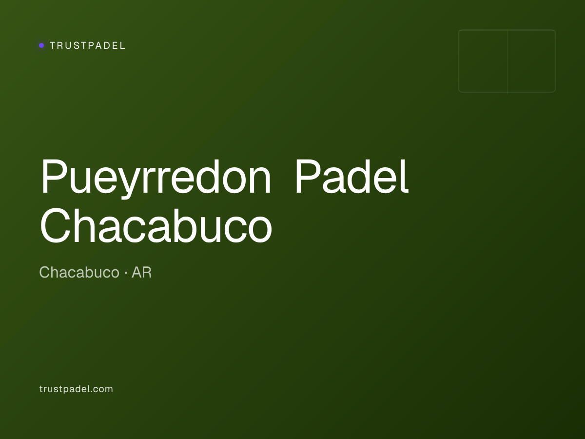 Pueyrredon Padel Chacabuco padel club