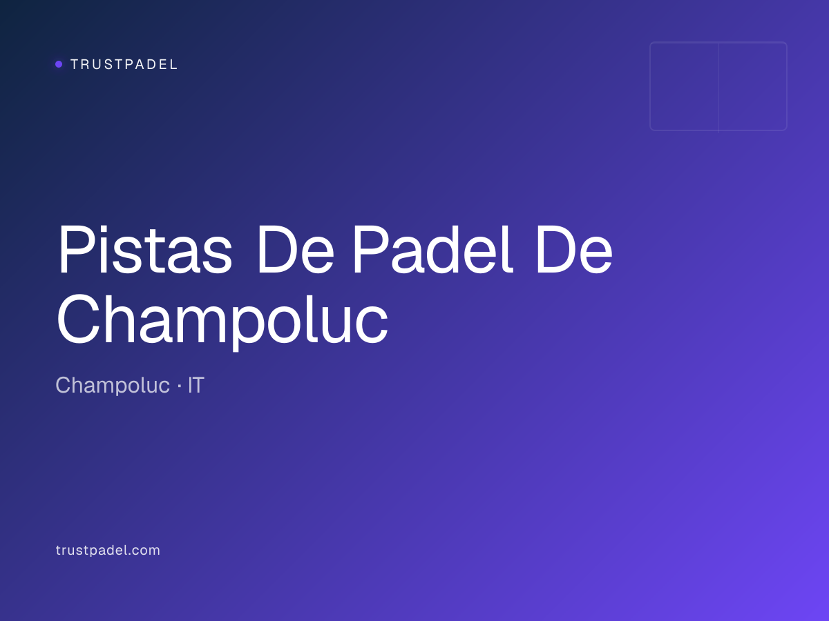 Pistas De Padel De Champoluc padel club