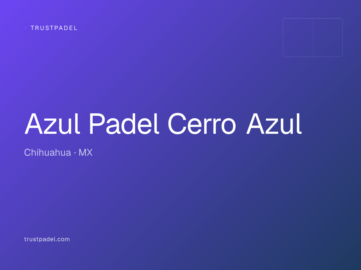 Azul Padel Cerro Azul padel club