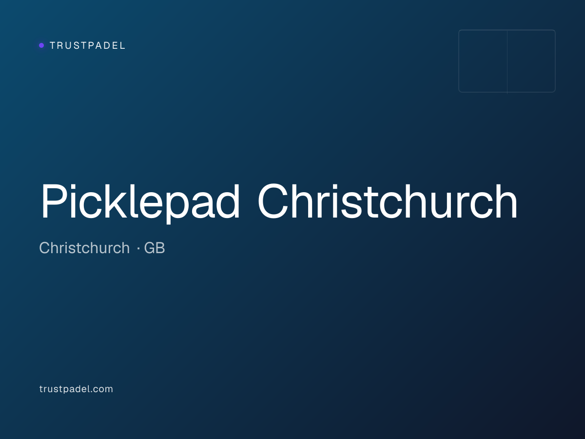 Picklepad Christchurch padel club