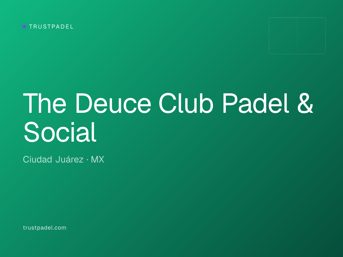 The Deuce Club Padel & Social padel club