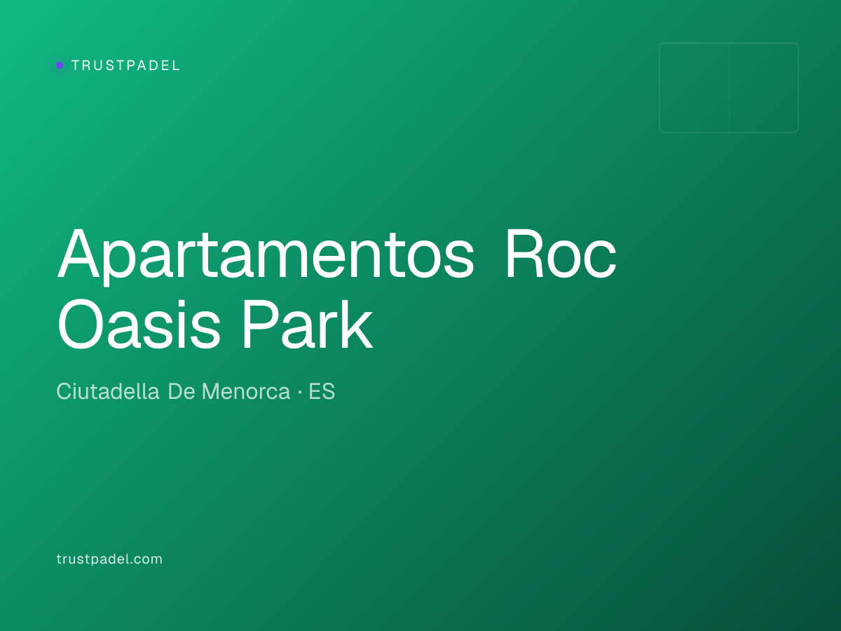 Apartamentos Roc Oasis Park padel club