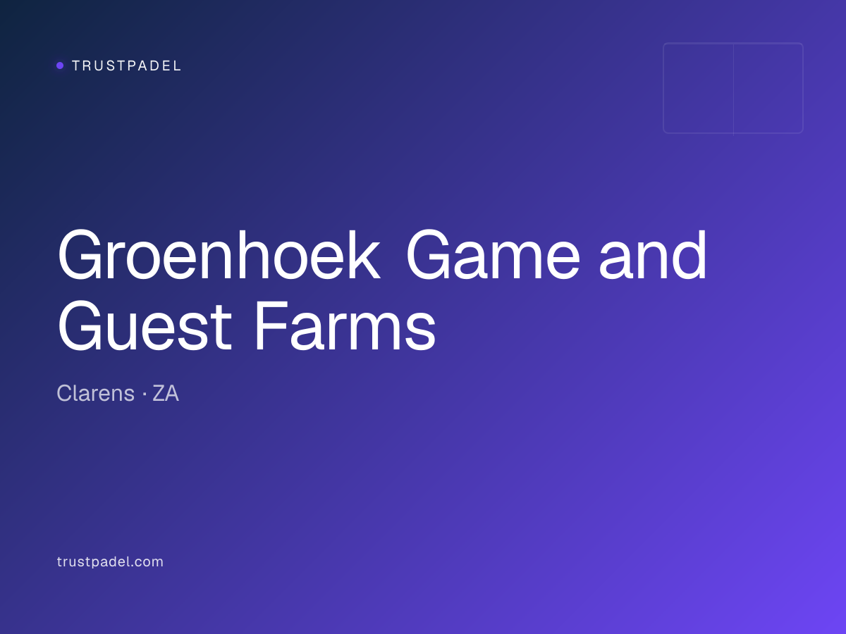 Groenhoek Game and Guest Farms padel club