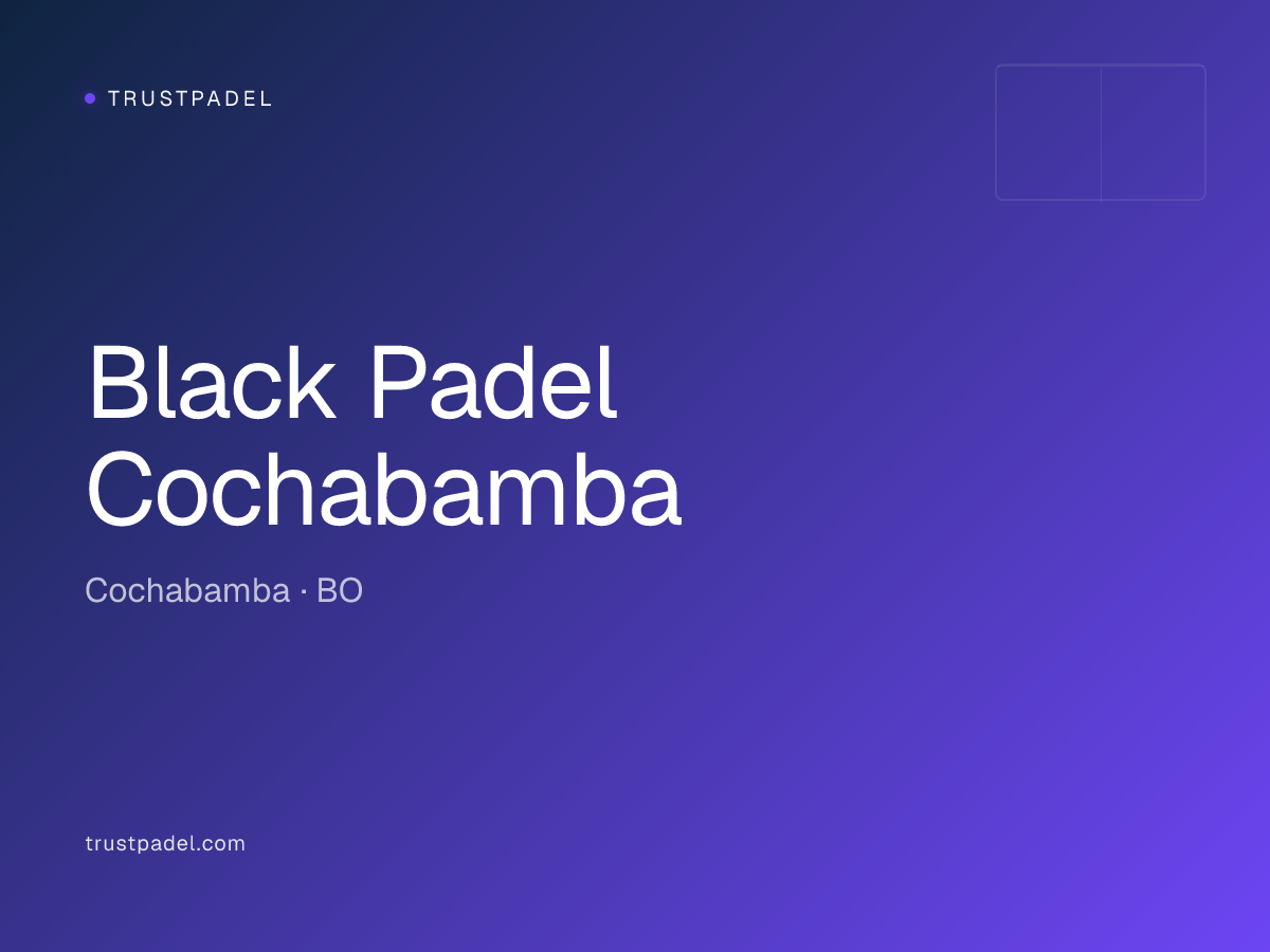 Black Padel Cochabamba padel club