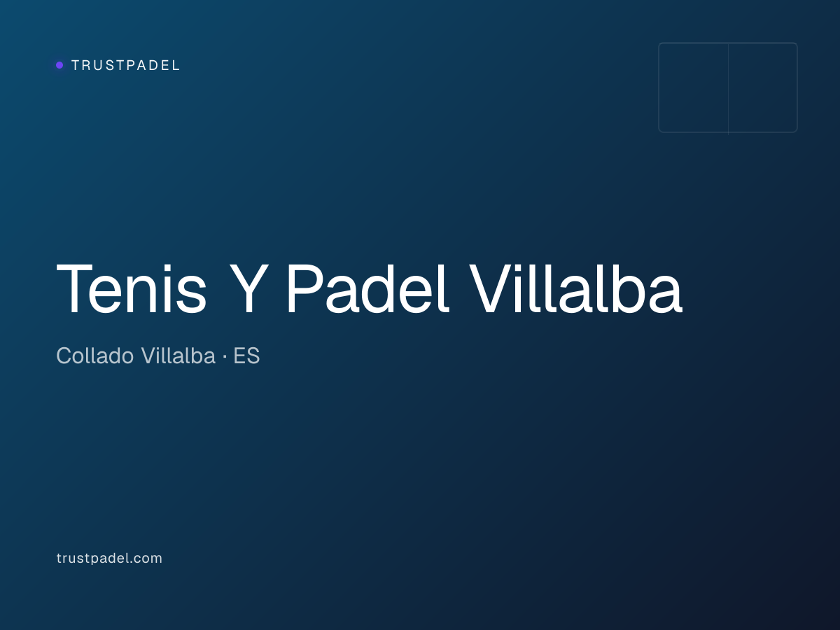 Tenis Y Padel Villalba padel club