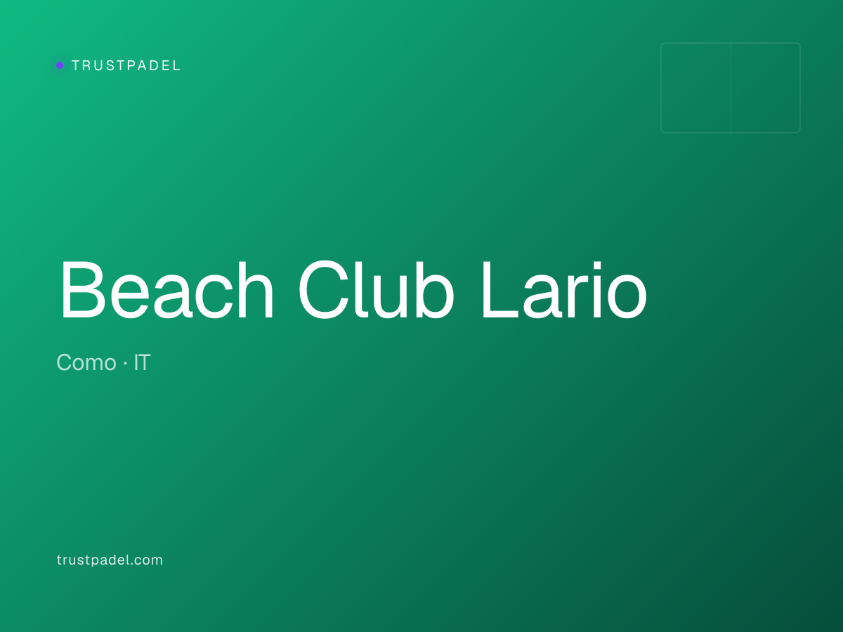 Beach Club Lario padel club