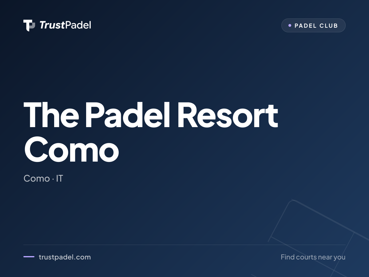 The Padel Resort Como padel club