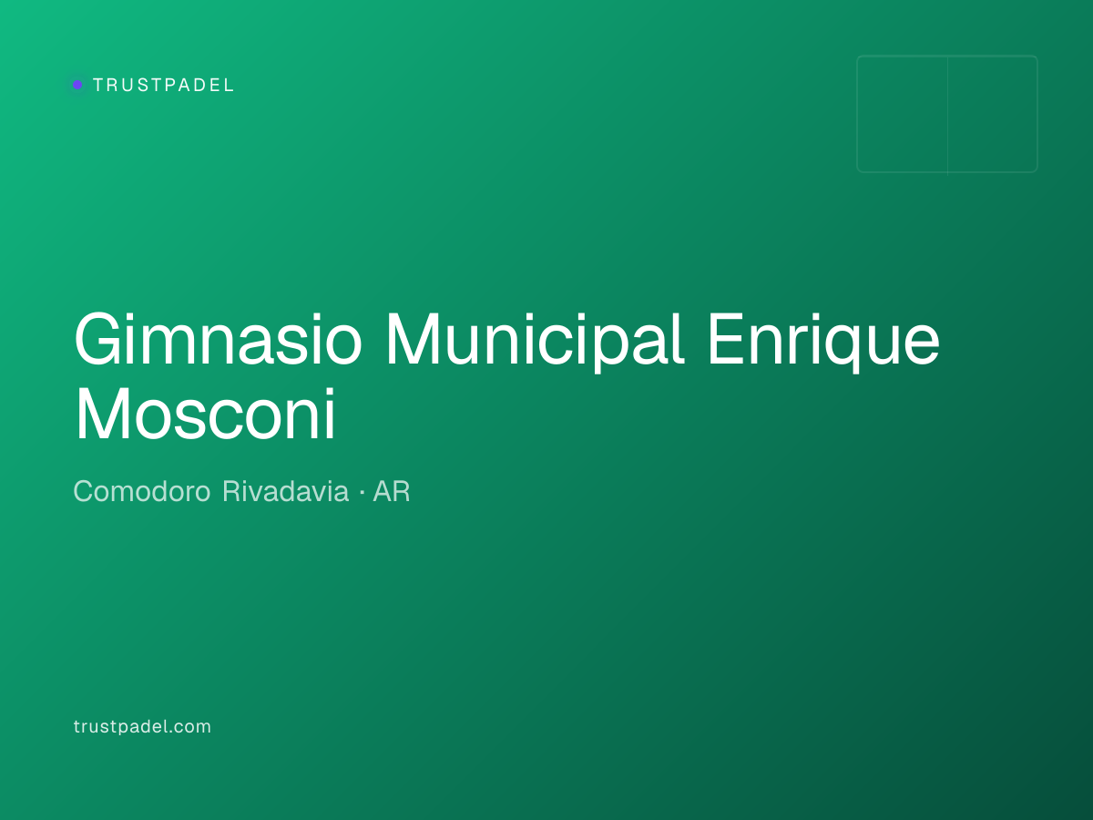 Gimnasio Municipal Enrique Mosconi padel club