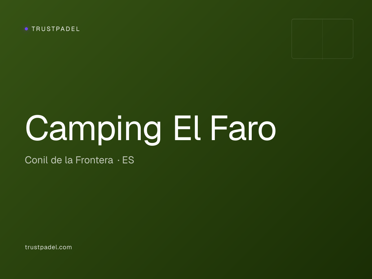 Camping El Faro padel club