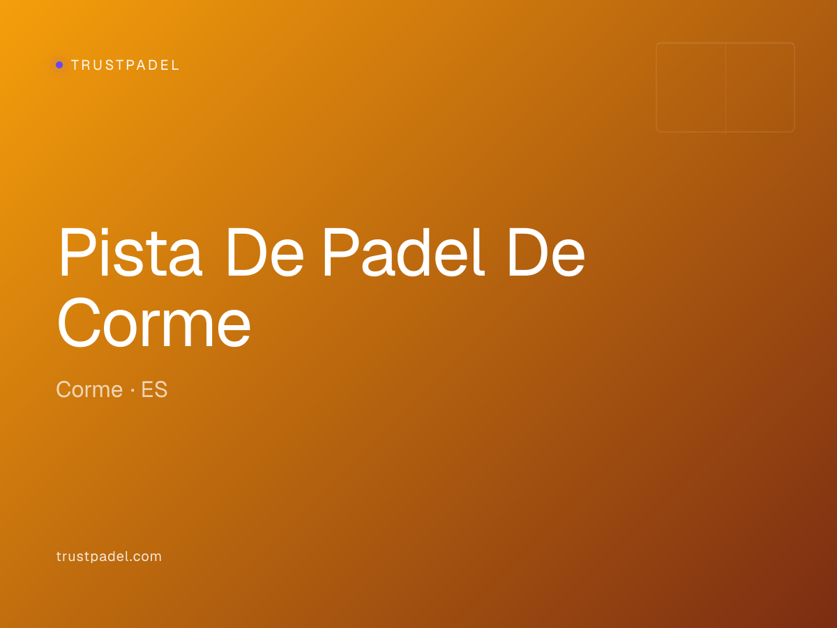 Pista De Padel De Corme padel club