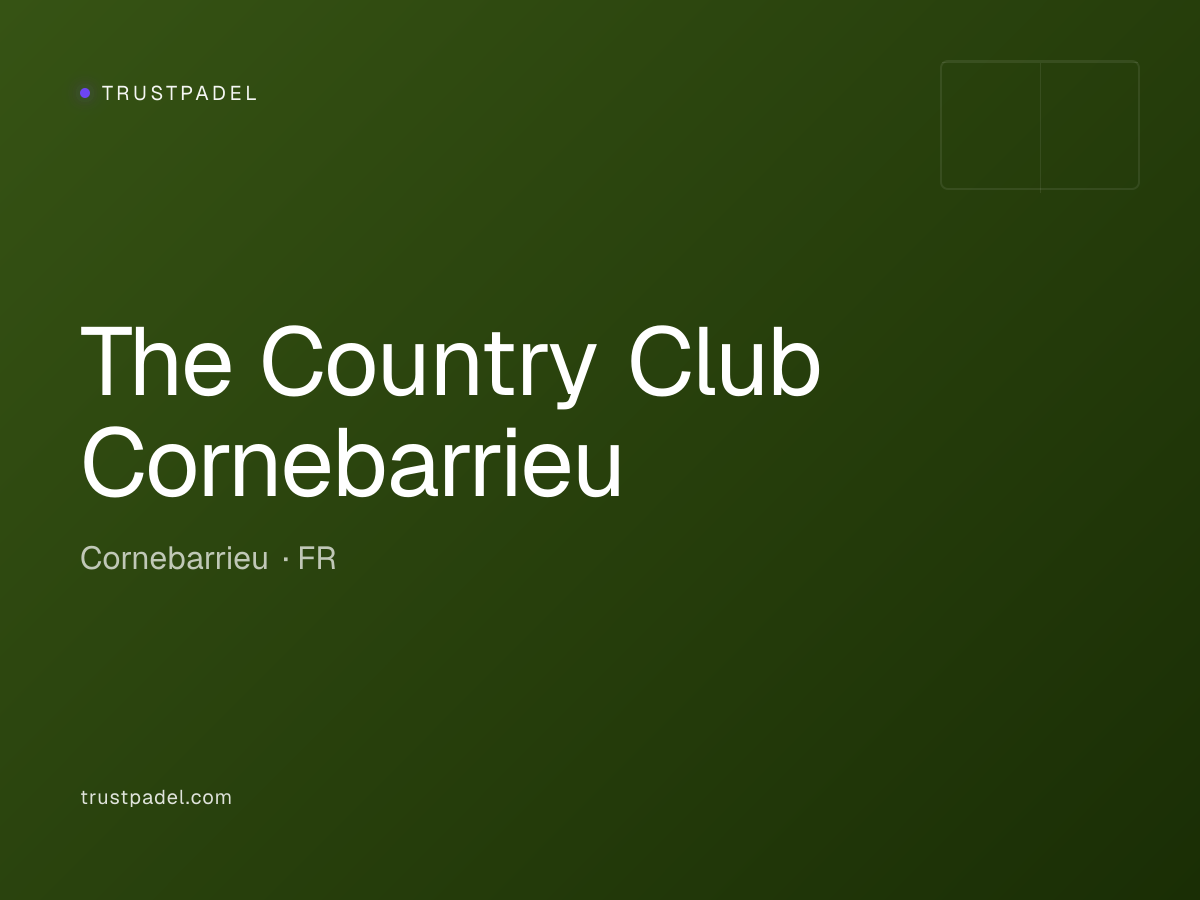 The Country Club Cornebarrieu padel club