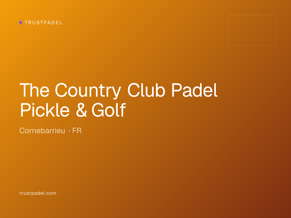 The Country Club Padel Pickle & Golf padel club