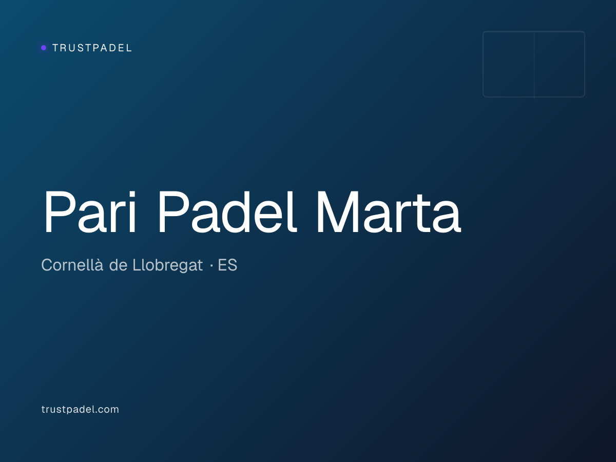 Pari Padel Marta padel club