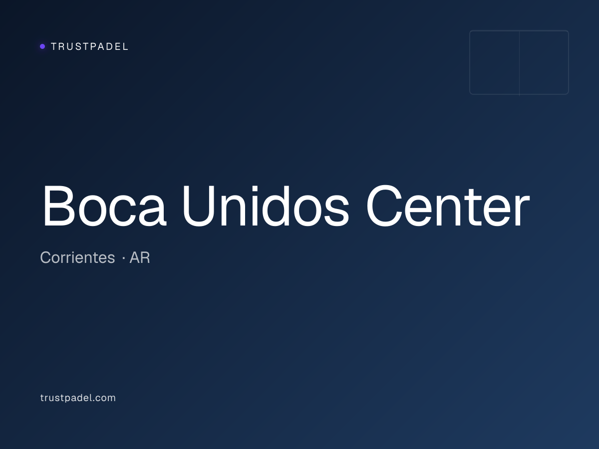 Boca Unidos Center padel club