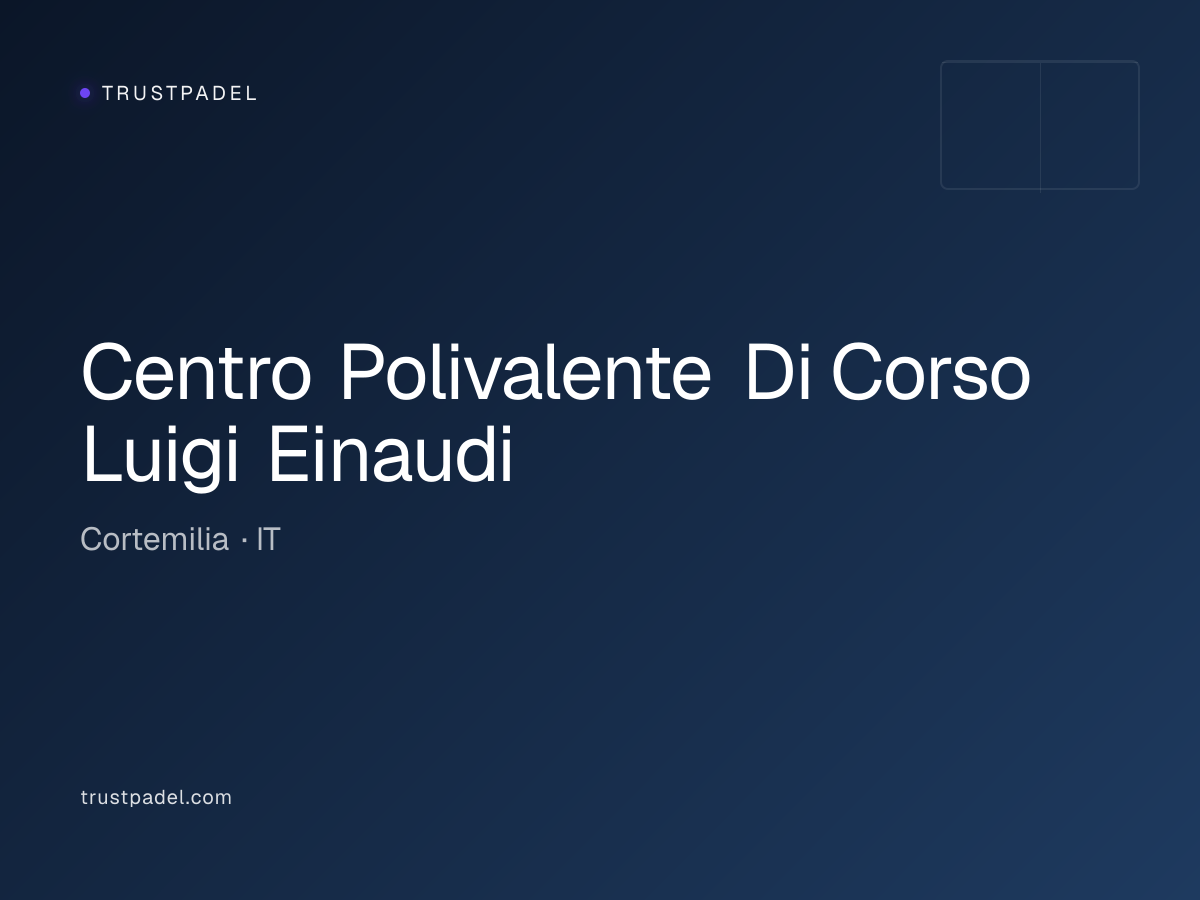 Centro Polivalente Di Corso Luigi Einaudi padel club
