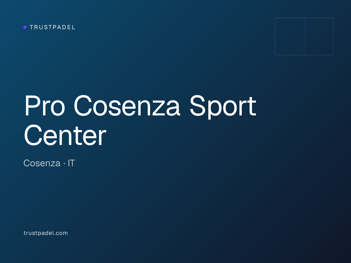 Pro Cosenza Sport Center padel club