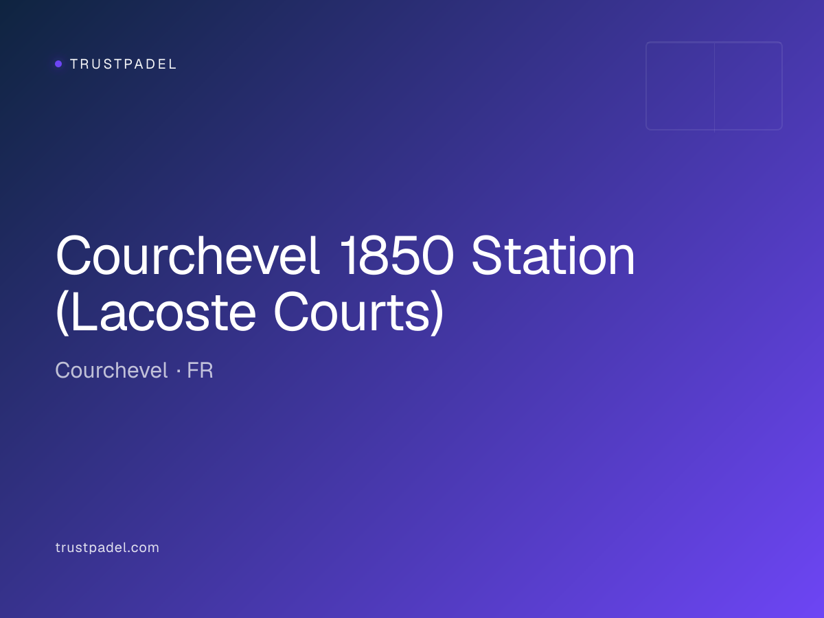 Courchevel 1850 Station (Lacoste Courts) padel club