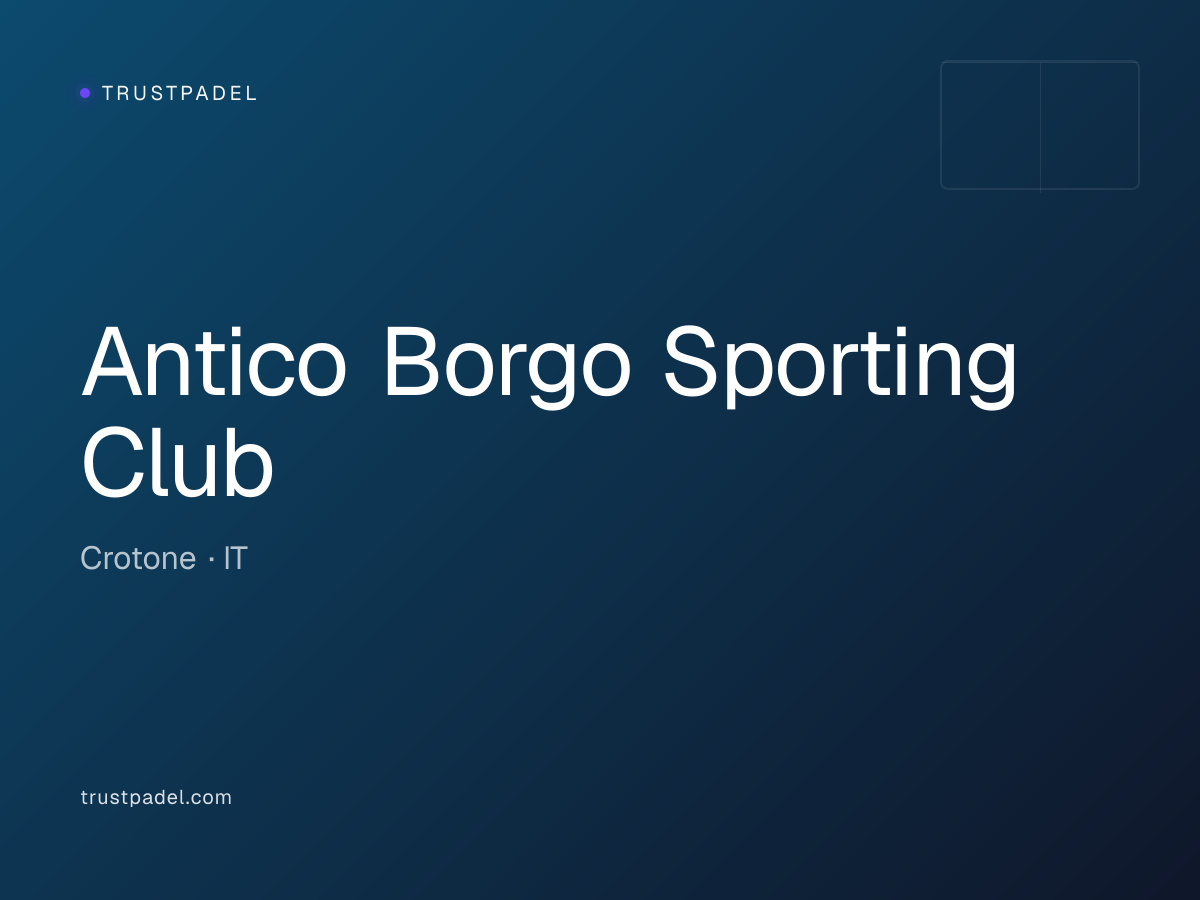 Antico Borgo Sporting Club padel club
