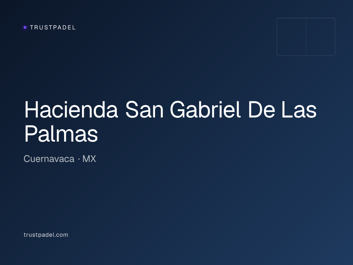 Hacienda San Gabriel De Las Palmas padel club