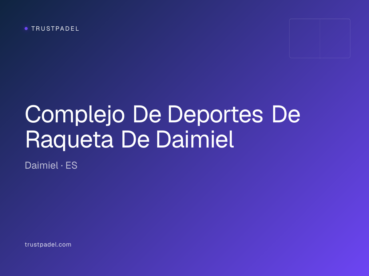 Complejo De Deportes De Raqueta De Daimiel padel club