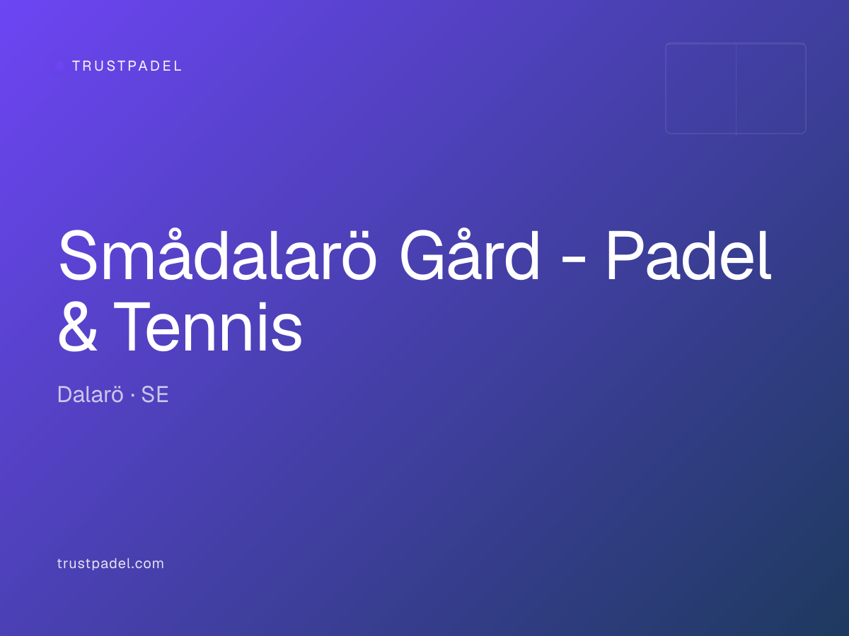 Smådalarö Gård - Padel & Tennis padel club