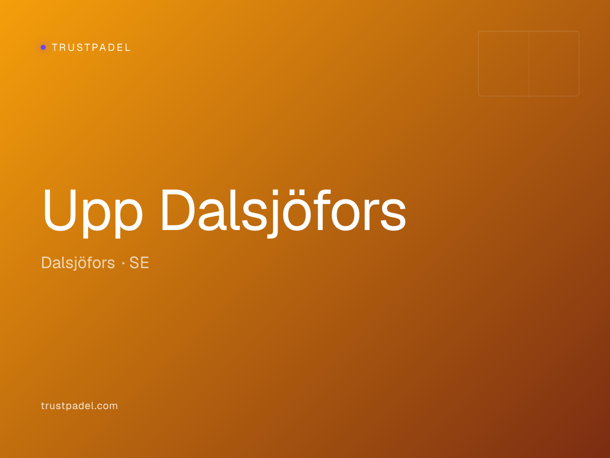 Upp Dalsjöfors padel club